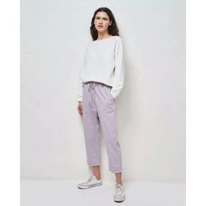 Nili Lotan Casablanca Lilac Lavender Cropped Drop Rise Pants Drawstring